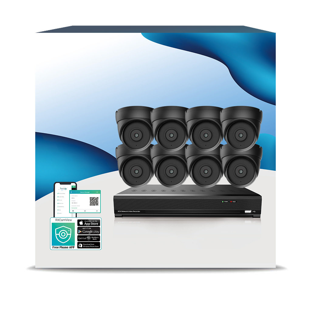 8-Camera 5MP Dome Security System - 2TB