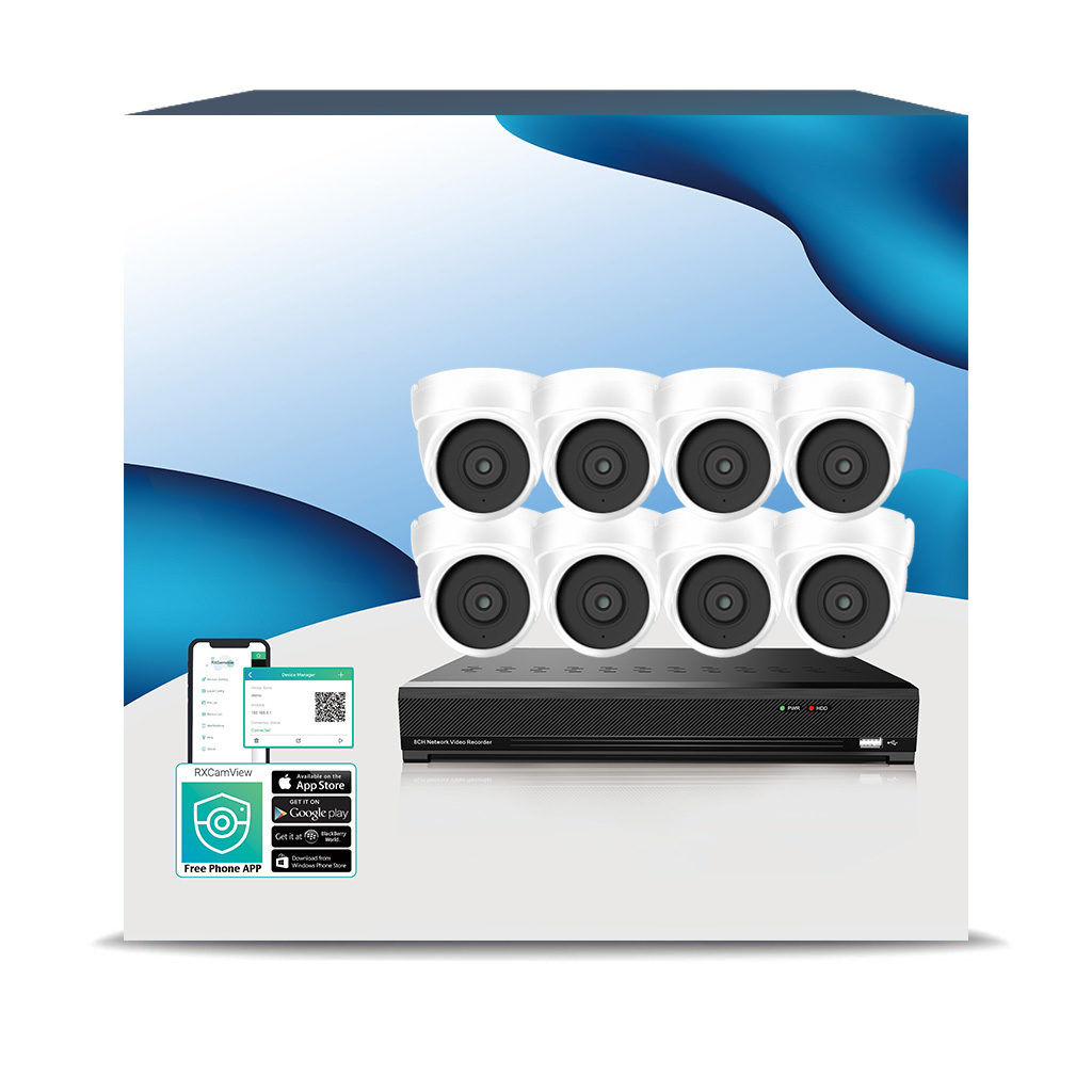 8-Camera 5MP Dome Security System - 2TB